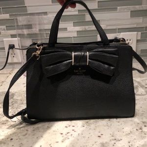 Black kate spade purse with bow